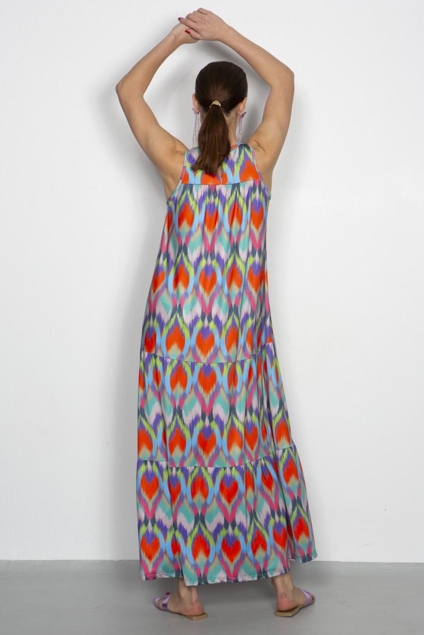 Marivie Darling ikath heart orange Dress Preisnachlass