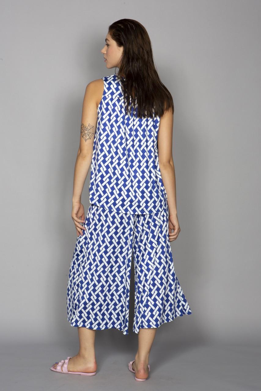 Marivie Culotte geometric lines blue Culotte Valentinstagsangebot
