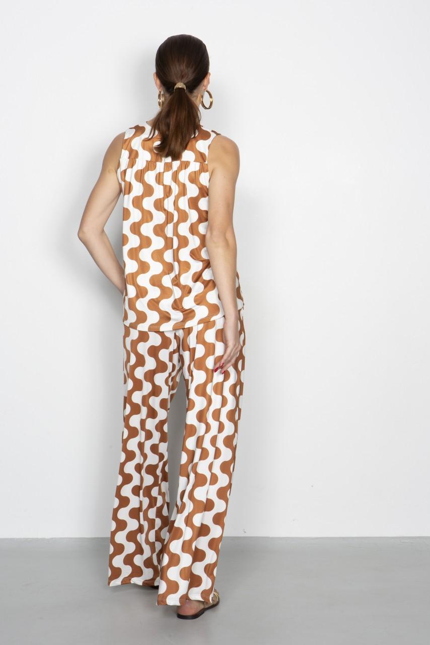 Marivie Easy going waves creme/brown Hose Exklusive Angebote