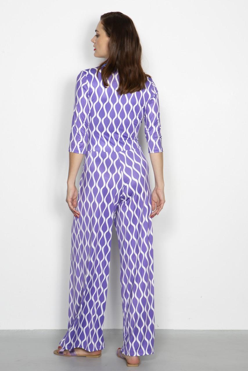 Marivie Jump in wavy lilac/white Jumper Bestseller