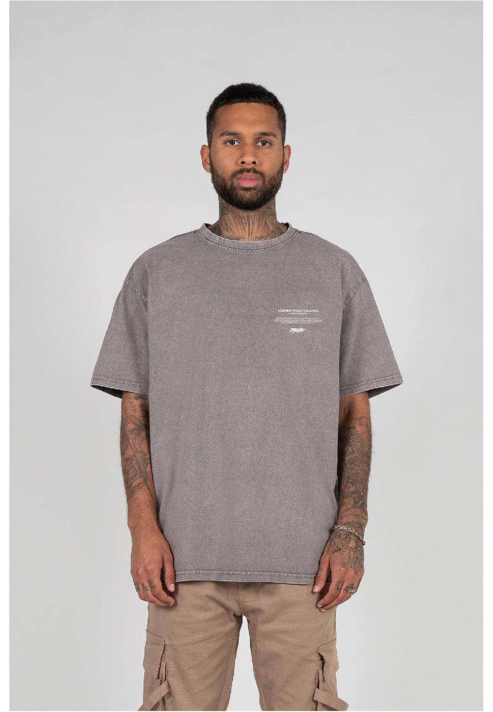 MJ Gonzales HIGHER THAN HEAVEN V.2 Acid Washed Heavy Oversize Tee Exklusive Angebote
