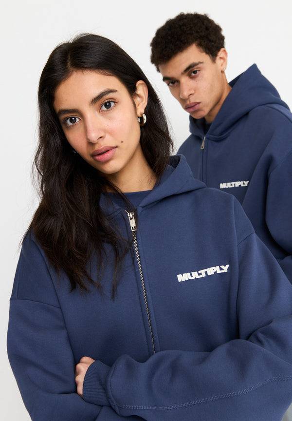 Multiply Spparel Oversize Zip Hoodie MULTIPLY Night Shadow Letzter Tag