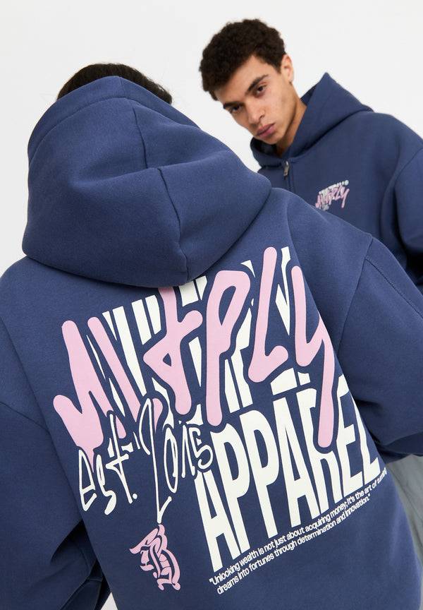 Multiply Spparel Oversize Zip Hoodie BETRAYAL Night Shadow Zeitbegrenzte Promotion