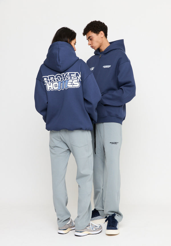 Multiply Spparel Oversize Zip Hoodie BROKEN HOMES Night Shadow Bis zu 50% Rabatt