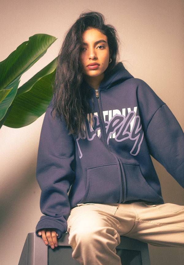 Multiply Spparel Oversize Zip Hoodie STRESS Night Shadow Bis zu 60% Rabatt