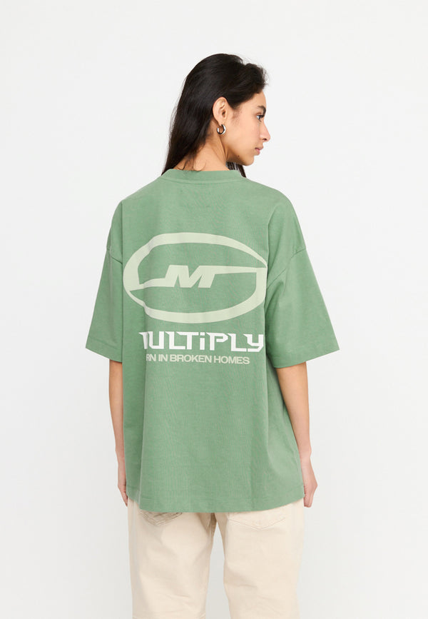 Multiply Spparel Oversize T-Shirt BROKEN IDENTITY Hedge Green Vierteljährliche Förderung