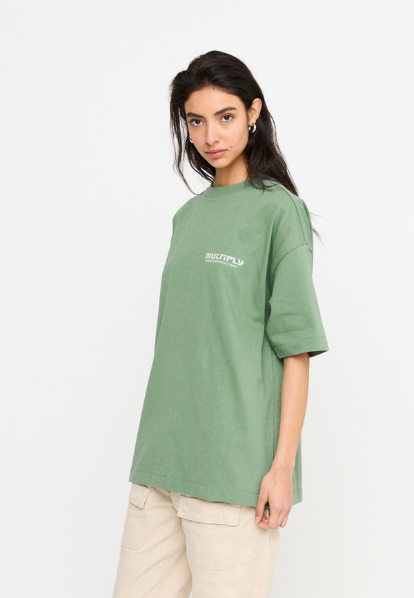 Multiply Spparel Oversize T-Shirt BROKEN IDENTITY Hedge Green Vierteljährliche Förderung