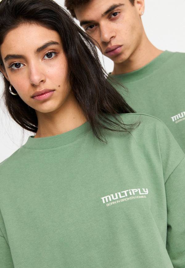 Multiply Spparel Oversize T-Shirt BROKEN IDENTITY Hedge Green Vierteljährliche Förderung