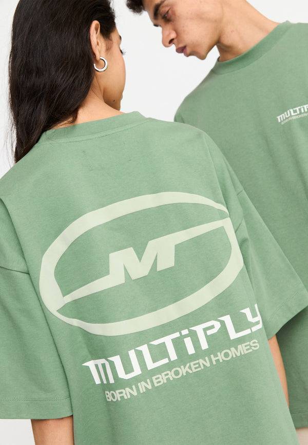 Multiply Spparel Oversize T-Shirt BROKEN IDENTITY Hedge Green Vierteljährliche Förderung