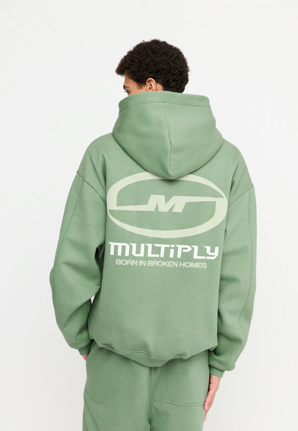 Multiply Spparel Oversize Zip Hoodie BROKEN IDENTITY Hedge Green Bis zu 55% Rabatt