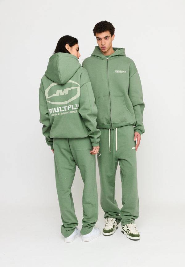 Multiply Spparel Oversize Zip Hoodie BROKEN IDENTITY Hedge Green Bis zu 55% Rabatt