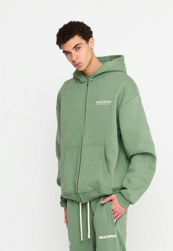 Multiply Spparel Oversize Zip Hoodie BROKEN IDENTITY Hedge Green Bis zu 55% Rabatt