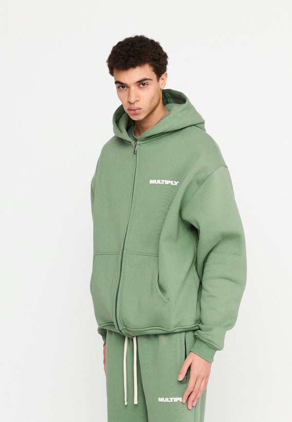 Multiply Spparel Oversize Zip Hoodie MULTIPLY Hedge Green Discount Store für neue Produkte