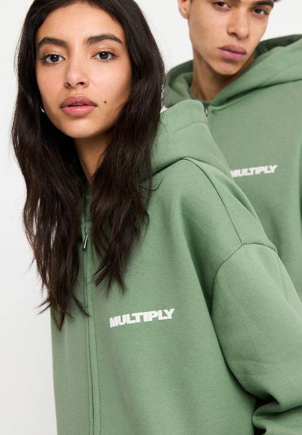 Multiply Spparel Oversize Zip Hoodie MULTIPLY Hedge Green Discount Store für neue Produkte