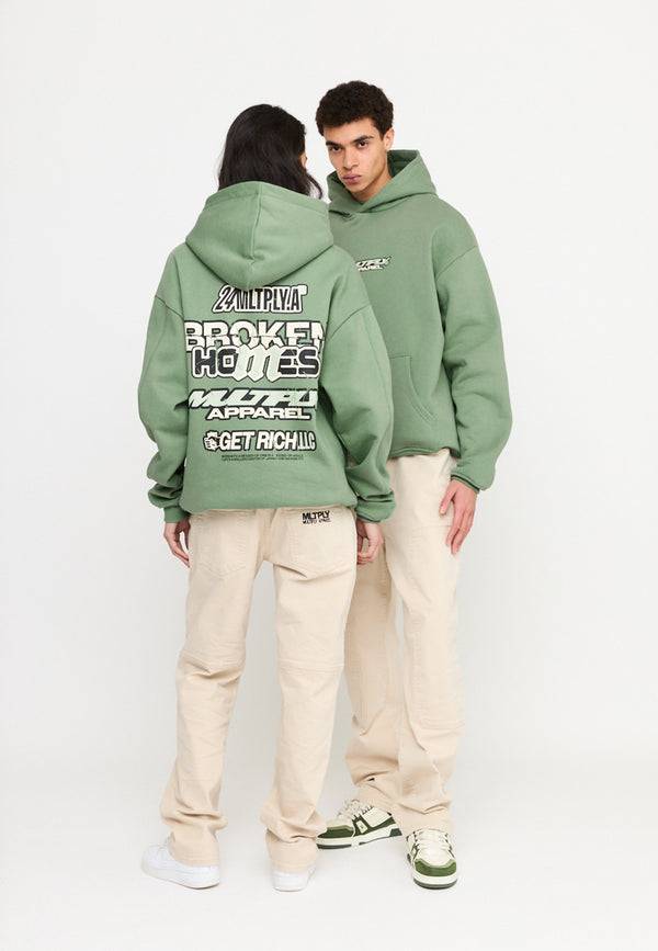 Multiply Spparel Oversize Hoodie TRAUMA Hedge Green Kostenloser Versand international