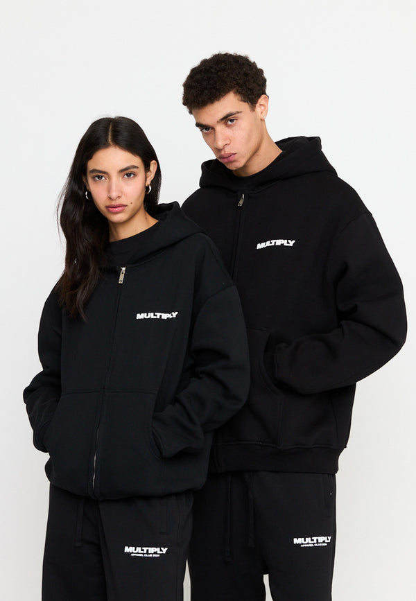 Multiply Spparel Oversize Zip Hoodie MULTIPLY Black Verkauf