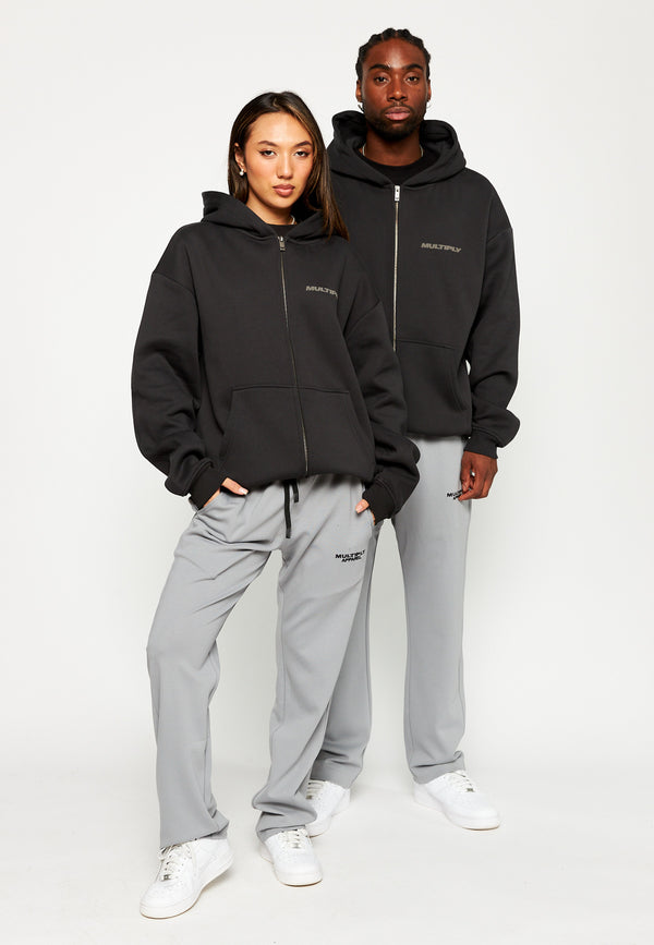 Multiply Spparel Oversize Zip Hoodie BASIQUE Black Soda im Angebot