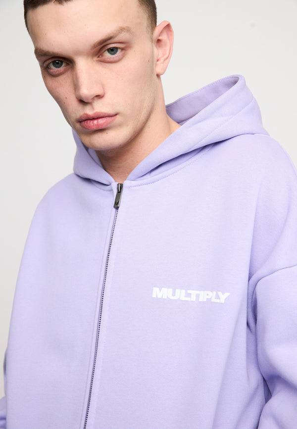 Multiply Spparel Oversize Zip Hoodie MULTIPLY Lavender Limitierter Zeitrabatt