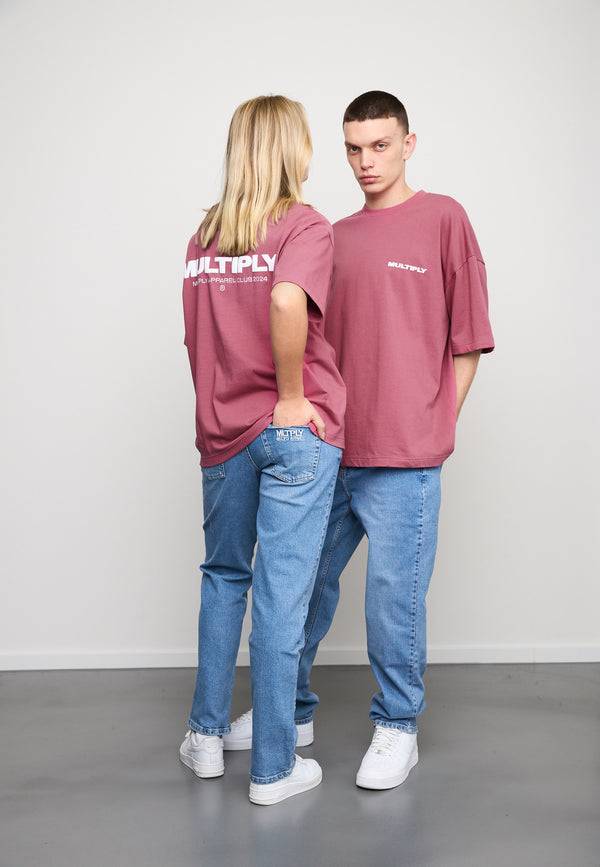 Multiply Spparel Oversize T-Shirt MULTIPLY Rose Wine Fabrik Onlineshop