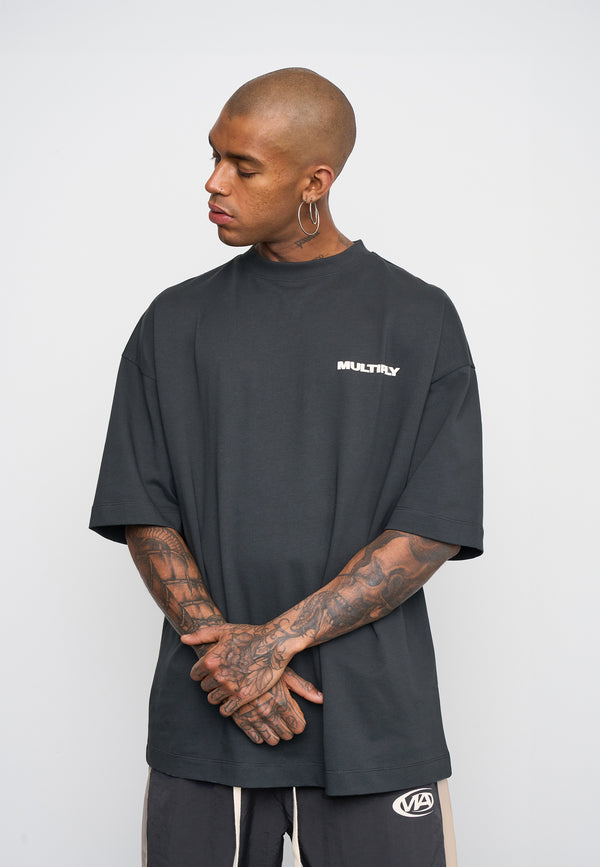 Multiply Spparel Oversize T-Shirt MULTIPLY Black Soda Washed Fabrikpreis