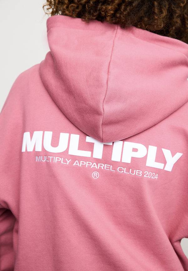 Multiply Spparel Oversize Zip Hoodie MULTIPLY Rose Wine Sonderangebot