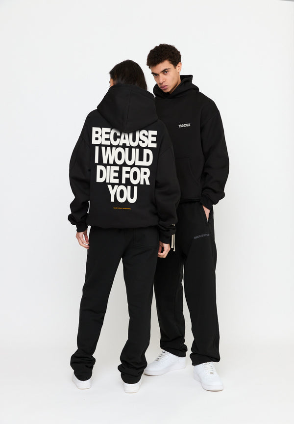 Multiply Spparel Oversize Hoodie DIE FOR YOU Black Günstig kaufen