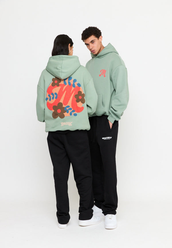 Multiply Spparel Oversize Hoodie M FLORAL Liiy Pad Soda Washed Versandkostenfrei