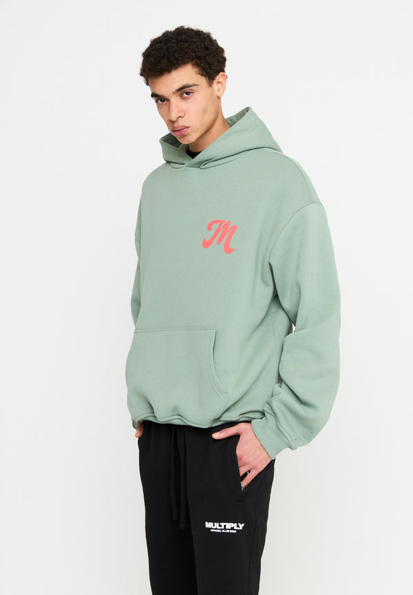 Multiply Spparel Oversize Hoodie M FLORAL Liiy Pad Soda Washed Versandkostenfrei