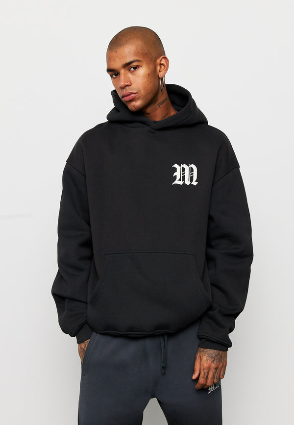 Multiply Spparel Oversize Hoodie M CIRCLE Black Soda Washed Großer Ausverkauf