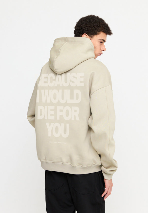 Multiply Spparel Oversize Zip Hoodie DIE FOR YOU Cement Online Shopping
