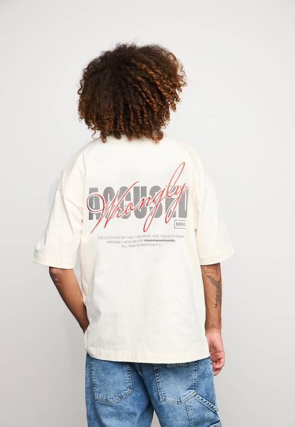 Multiply Spparel Oversize T-Shirt CHEATER Egret Exklusivangebot