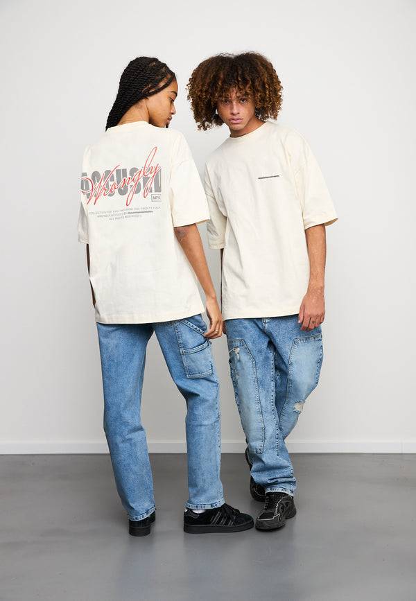 Multiply Spparel Oversize T-Shirt CHEATER Egret Exklusivangebot