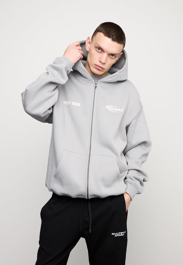 Multiply Spparel Oversize Zip Hoodie LAW Ultimate Grey Saisonschlussverkauf