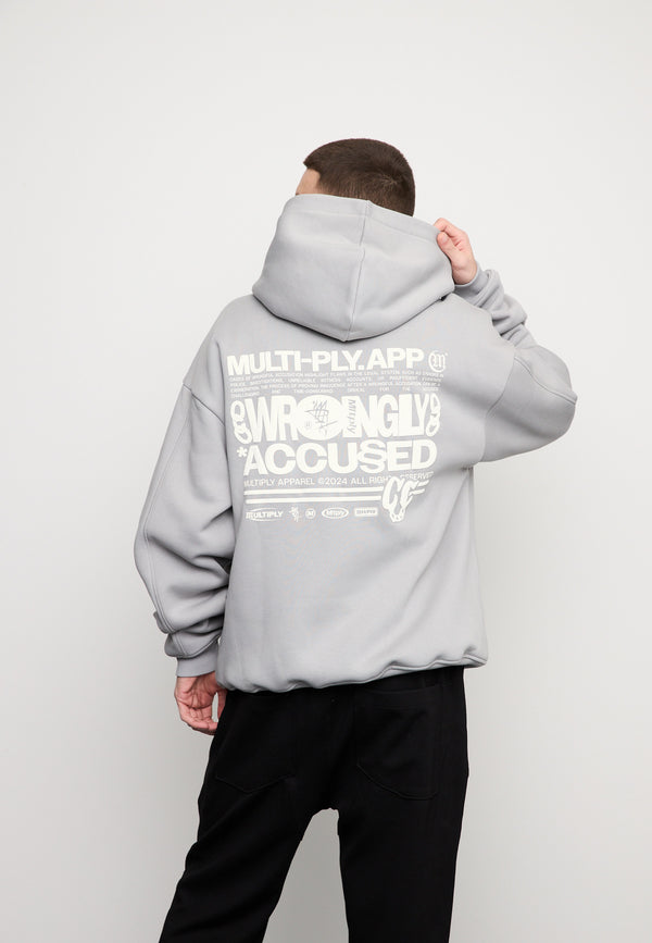 Multiply Spparel Oversize Zip Hoodie LAW Ultimate Grey Saisonschlussverkauf