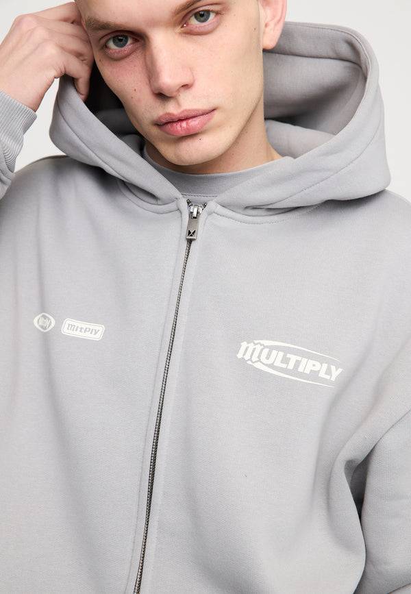 Multiply Spparel Oversize Zip Hoodie LAW Ultimate Grey Saisonschlussverkauf