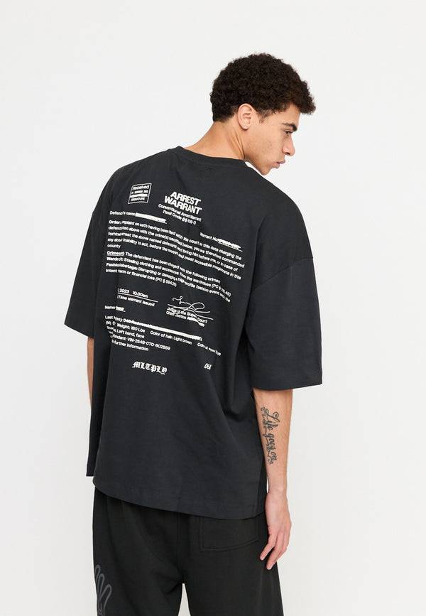 Multiply Spparel Oversize T-Shirt SLANDER Black Soda Washed Cyber Monday