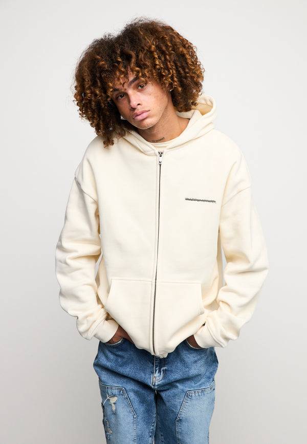 Multiply Spparel Oversize Zip Hoodie CHEATER Egret Osterangebot