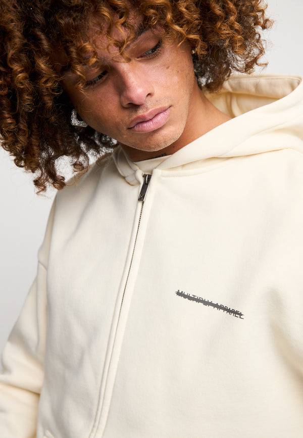 Multiply Spparel Oversize Zip Hoodie CHEATER Egret Osterangebot
