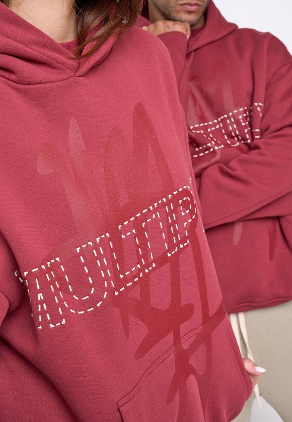 Multiply Spparel Oversize Hoodie BASE Ruby Wine Lagerräumung