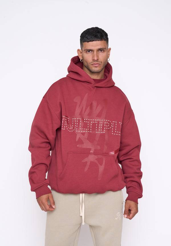 Multiply Spparel Oversize Hoodie BASE Ruby Wine Lagerräumung