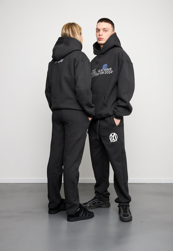 Multiply Spparel Oversize Hoodie APPAREL HEAT Black Soda Washed Begrenzte Freigabe