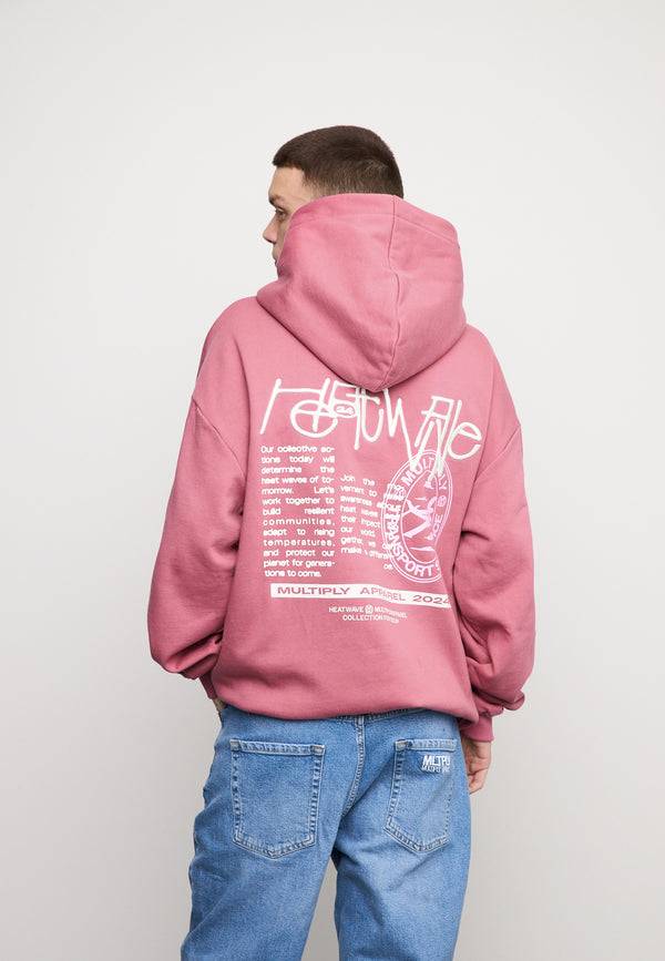 Multiply Spparel Oversize Hoodie OVERHEATING Rose Wine Letzte 3 Tage