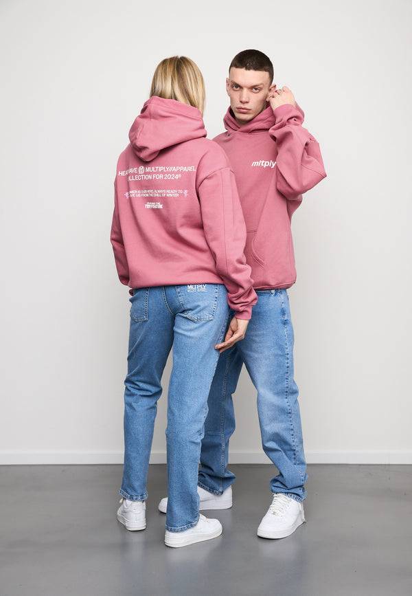 Multiply Spparel Oversize Hoodie SUMMER HEAT Rose Wine Neueste Stile