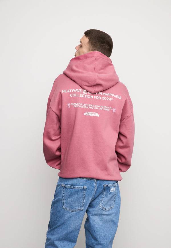 Multiply Spparel Oversize Hoodie SUMMER HEAT Rose Wine Neueste Stile