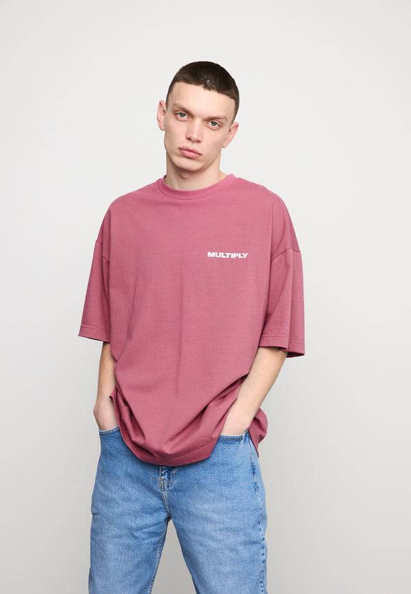 Multiply Spparel Oversize T-Shirt TAKE OFF Rose Wine Letzte 2 Tage