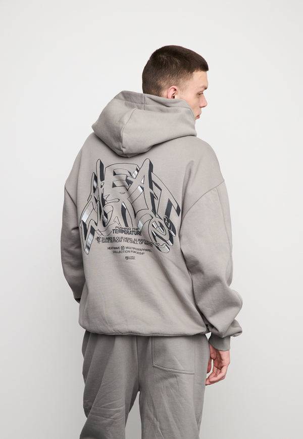 Multiply Spparel Oversize Hoodie TEMPERATURE Moon Mist Letzter Tag