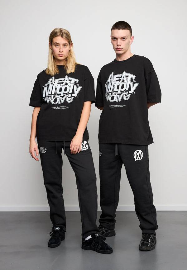 Multiply Spparel Oversize T-Shirt HEAT INDEX Black Soda Washed Bis zu 65% Rabatt