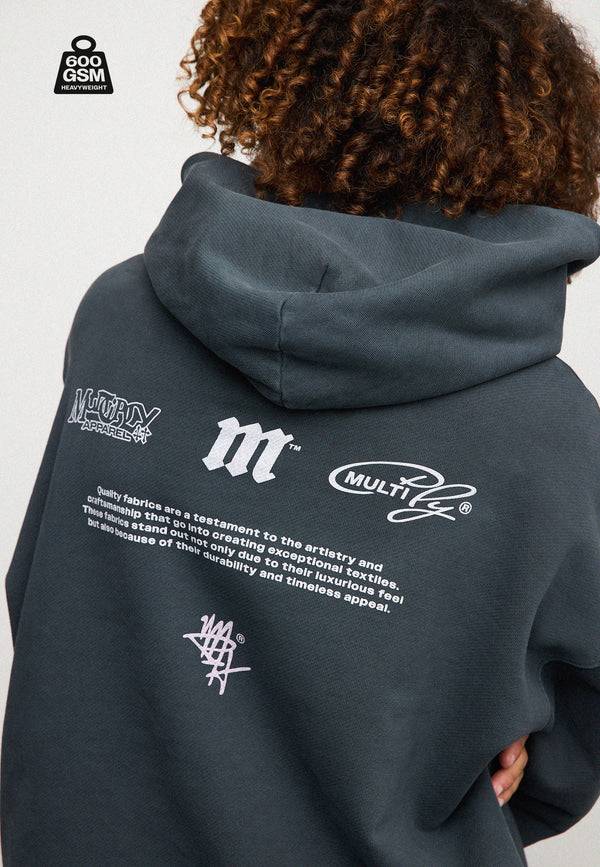 Multiply Spparel Oversize Hoodie WEIGHTY Black Soda Clearance-Verkauf