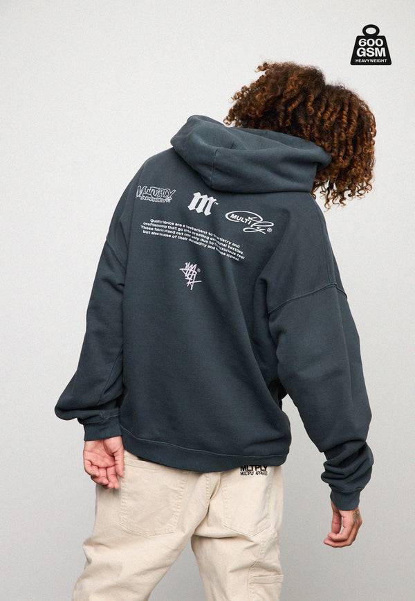 Multiply Spparel Oversize Hoodie WEIGHTY Black Soda Clearance-Verkauf
