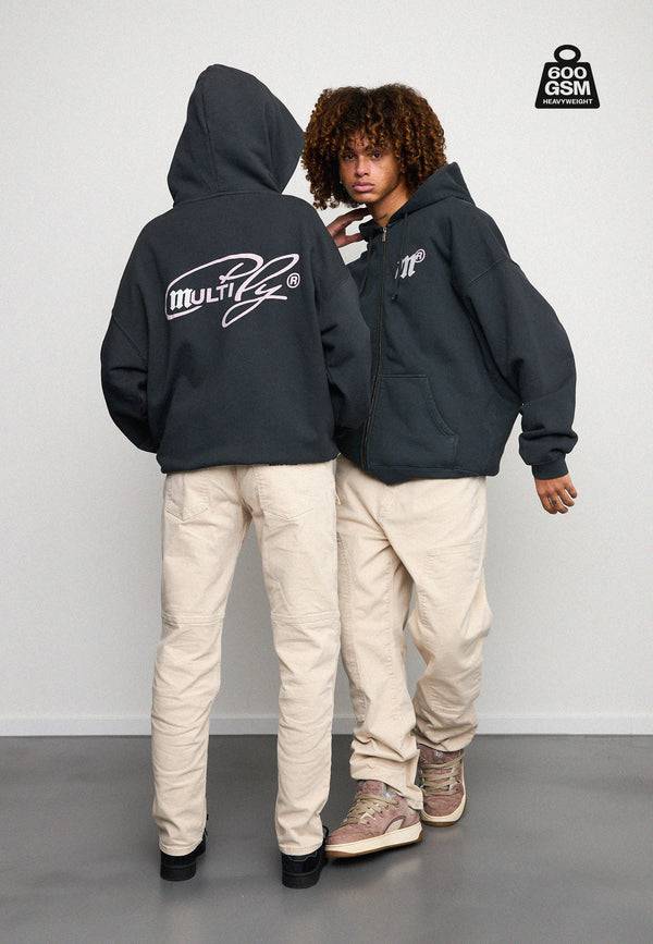 Multiply Spparel Oversize Zip Hoodie MASSIVE Black Soda Fabrikladen